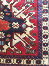 Load image into Gallery viewer, 5x8 Vintage Eastern Anatolian &#39;Kars&#39; Turkish Area Rug | Eagle Kazak Design Double Medallion Vibrant Colors Geometric Design | SKU 180
