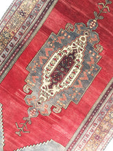 Load image into Gallery viewer, 5x11 Vintage Central Anatolian Oushak Style 'Taşpınar' Turkish Area Rug | Bold Medallion Warm Colors Spacious Field Floral Borders | SKU 238