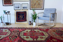 Load image into Gallery viewer, 5x14 Vintage South Eastern Anatolian Turkish Runner Area Rug | Geometric Bold Medallions on an Earthy Field | SKU 311