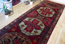 Load image into Gallery viewer, 5x14 Vintage South Eastern Anatolian Turkish Runner Area Rug | Geometric Bold Medallions on an Earthy Field | SKU 311