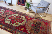 Load image into Gallery viewer, 5x14 Vintage South Eastern Anatolian Turkish Runner Area Rug | Geometric Bold Medallions on an Earthy Field | SKU 311