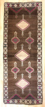 Load image into Gallery viewer, 5x13 Vintage South Eastern Anatolian 'Kars' Turkish Area Rug | Geometric Bold Medallions on an Earthy Field | SKU 327