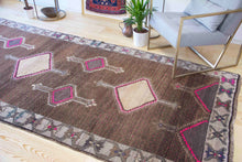 Load image into Gallery viewer, 5x13 Vintage South Eastern Anatolian 'Kars' Turkish Area Rug | Geometric Bold Medallions on an Earthy Field | SKU 327