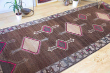 Load image into Gallery viewer, 5x13 Vintage South Eastern Anatolian 'Kars' Turkish Area Rug | Geometric Bold Medallions on an Earthy Field | SKU 327