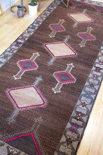Load image into Gallery viewer, 5x13 Vintage South Eastern Anatolian 'Kars' Turkish Area Rug | Geometric Bold Medallions on an Earthy Field | SKU 327