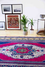 Load image into Gallery viewer, 5x10 Vintage Central Anatolian 'Taspinar' Turkish Area Rug | Colorful traditional medallion design spacious corners | SKU 329