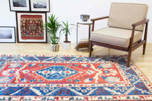 Load image into Gallery viewer, 4x7 Vintage Central Anatolian 'Yoruk' Turkish Area Rug | Medallion design on warm field, geometric border | SKU 330