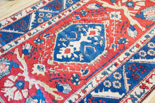 Load image into Gallery viewer, 4x7 Vintage Central Anatolian 'Yoruk' Turkish Area Rug | Medallion design on warm field, geometric border | SKU 330