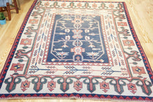 Load image into Gallery viewer, 5x7 Vintage Central Anatolian 'Sultanhan' Turkish Rug with floral and vine designs on geometric field | SKU 337
