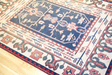 Load image into Gallery viewer, 5x7 Vintage Central Anatolian 'Sultanhan' Turkish Rug with floral and vine designs on geometric field | SKU 337