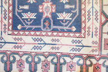 Load image into Gallery viewer, 5x7 Vintage Central Anatolian 'Sultanhan' Turkish Rug with floral and vine designs on geometric field | SKU 337