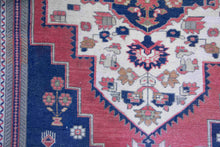 Load image into Gallery viewer, 4x8 Vintage Central Anatolioan 'Taspinar' Wool Turkish Area Rug with a bold medallion geometric border | SKU 363