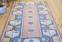 Load image into Gallery viewer, 4x7 Vintage Western Anatolian 'Milas' Turkish Area Rug | Spacious Unique Field with Repeating Motifs | SKU 370