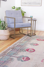 Load image into Gallery viewer, 7x10 Vintage Western Anatolian Oushak Style 'Demirci' Turkish Area Rug | Square floral medallion khaki field floral border | SKU 392