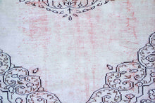 Load image into Gallery viewer, 6x9 Vintage Western Anatolian Oushak Style 'Demirci' Turkish Area Rug | Bold medallion on spacious spacious field floral border | SKU 397
