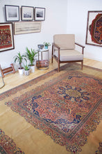 Load image into Gallery viewer, 7x10 Vintage Central Anatolian 'Kayseri' Turkish Area Rug | Floral design bold medallion unique border | SKU 415