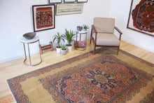 Load image into Gallery viewer, 7x10 Vintage Central Anatolian 'Kayseri' Turkish Area Rug | Floral design bold medallion unique border | SKU 415