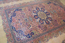Load image into Gallery viewer, 7x10 Vintage Central Anatolian 'Kayseri' Turkish Area Rug | Floral design bold medallion unique border | SKU 415