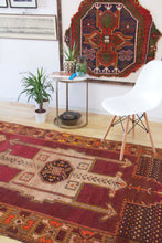 Load image into Gallery viewer, 5x13 Vintage Eastern Anatolian 'Kars' Turkish Area Rug | Two Bold Medallions on a Meticulously Designed Field | SKU 429