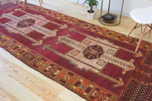 Load image into Gallery viewer, 5x13 Vintage Eastern Anatolian 'Kars' Turkish Area Rug | Two Bold Medallions on a Meticulously Designed Field | SKU 429