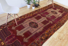 Load image into Gallery viewer, 5x13 Vintage Eastern Anatolian 'Kars' Turkish Area Rug | Two Bold Medallions on a Meticulously Designed Field | SKU 429