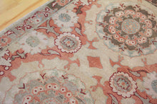 Load image into Gallery viewer, 4x6 Vintage Central Anatolian 'Oushak' Turkish Area Rug | Double medallion muted colors spacious design | SKU 431