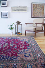 Load image into Gallery viewer, 7X10 Vintage Central Anatolian 'Kayseri' Turkish Area Rug | Floral design bold medallion warm colors | SKU 434
