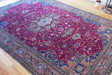Load image into Gallery viewer, 7X10 Vintage Central Anatolian 'Kayseri' Turkish Area Rug | Floral design bold medallion warm colors | SKU 434