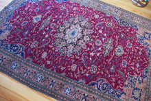 Load image into Gallery viewer, 7X10 Vintage Central Anatolian 'Kayseri' Turkish Area Rug | Floral design bold medallion warm colors | SKU 434