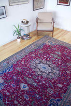 Load image into Gallery viewer, 7X10 Vintage Central Anatolian 'Kayseri' Turkish Area Rug | Floral design bold medallion warm colors | SKU 434