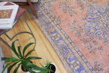 Load image into Gallery viewer, 6x9 Vintage Central Anatolian 'Oushak' Turkish Area Rug | Bold medallion geometric floral design | SKU 436