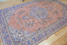 Load image into Gallery viewer, 6x9 Vintage Central Anatolian 'Oushak' Turkish Area Rug | Bold medallion geometric floral design | SKU 436