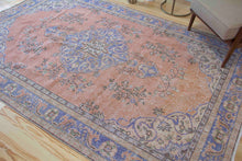 Load image into Gallery viewer, 6x9 Vintage Central Anatolian 'Oushak' Turkish Area Rug | Bold medallion geometric floral design | SKU 436