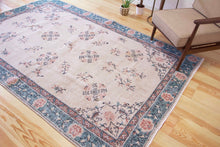 Load image into Gallery viewer, 6x9 Vintage Central Anatolian 'Oushak' Turkish Area Rug | Khotan style rug tribal designs on spacious field | SKU 437