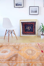 Load image into Gallery viewer, 3x11 Vintage South Eastern Anatolian 'Herki' Turkish Area Rug | Geometric Bold Medallions on an Earthy Field | SKU 449