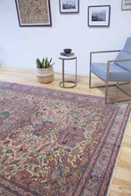 Load image into Gallery viewer, 6x10 Vintage Central Anatolian 'Kayseri' Turkish Area Rug | Intricate floral design bold medallion sandy field | SKU 463