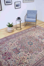 Load image into Gallery viewer, 6x10 Vintage Central Anatolian 'Kayseri' Turkish Area Rug | Intricate floral design bold medallion sandy field | SKU 463