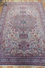Load image into Gallery viewer, 6x10 Vintage Central Anatolian 'Kayseri' Turkish Area Rug | Intricate floral design bold medallion sandy field | SKU 463