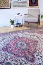 Load image into Gallery viewer, 7x10 Vintage Central Anatolian 'Kayseri' Turkish Area Rug | Unique floral design bold medallion almond field | SKU 474