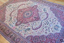 Load image into Gallery viewer, 7x10 Vintage Central Anatolian 'Kayseri' Turkish Area Rug | Unique floral design bold medallion almond field | SKU 474