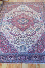 Load image into Gallery viewer, 7x10 Vintage Central Anatolian 'Kayseri' Turkish Area Rug | Unique floral design bold medallion almond field | SKU 474