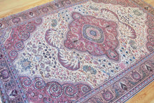 Load image into Gallery viewer, 7x10 Vintage Central Anatolian 'Kayseri' Turkish Area Rug | Unique floral design bold medallion almond field | SKU 474
