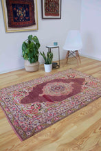 Load image into Gallery viewer, 4x6 Antique Central Anatolian 'Maden' Turkish Area Rug | Bold medallion breathtaking lush wool warm colors | SKU 484