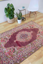 Load image into Gallery viewer, 4x6 Antique Central Anatolian 'Maden' Turkish Area Rug | Bold medallion breathtaking lush wool warm colors | SKU 484