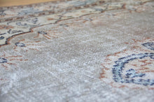 Load image into Gallery viewer, 6x9 Vintage Central Anatolian Oushak Style Gray Turkish Area Rug | Bold medallion spacious field floral border | SKU 510