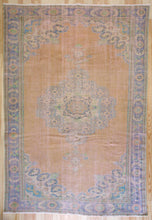 Load image into Gallery viewer, 7x11 Vintage Central Anatolian Oushak Style Turkish Area Rug | Bold medallion muted colors spacious field | SKU 512