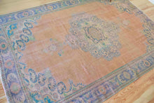 Load image into Gallery viewer, 7x11 Vintage Central Anatolian Oushak Style Turkish Area Rug | Bold medallion muted colors spacious field | SKU 512