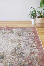 Load image into Gallery viewer, 6x9 Vintage Central Anatolian Oushak Style Turkish Area Rug | Floral medallion, spacious design, muted colors | SKU 523