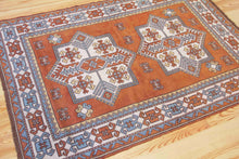 Load image into Gallery viewer, 5x6 Vintage Eastern Anatolian 'Kars' Turkish Area Rug | Double medallion on earthy spacious field with symmetrical tribal symbols | SKU 526