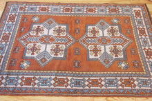 Load image into Gallery viewer, 5x6 Vintage Eastern Anatolian 'Kars' Turkish Area Rug | Double medallion on earthy spacious field with symmetrical tribal symbols | SKU 526